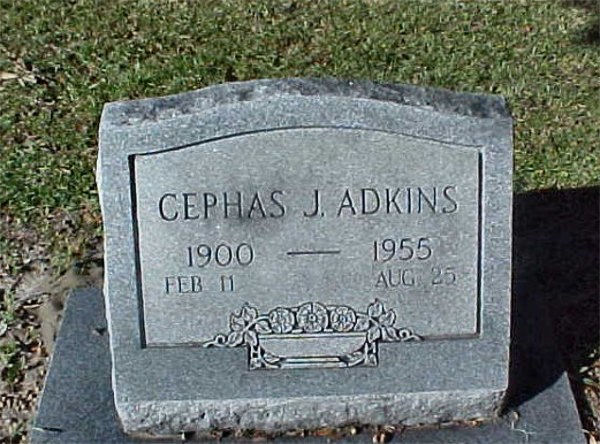 Cephas J. Adkins Gravestone Photo