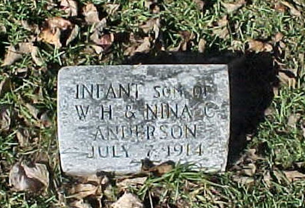 Infant Son Anderson Gravestone Photo