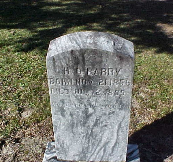 H.O. Barry Gravestone Photo