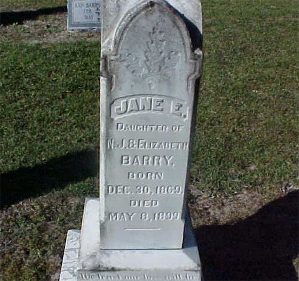 Jane E. Barry Gravestone Photo