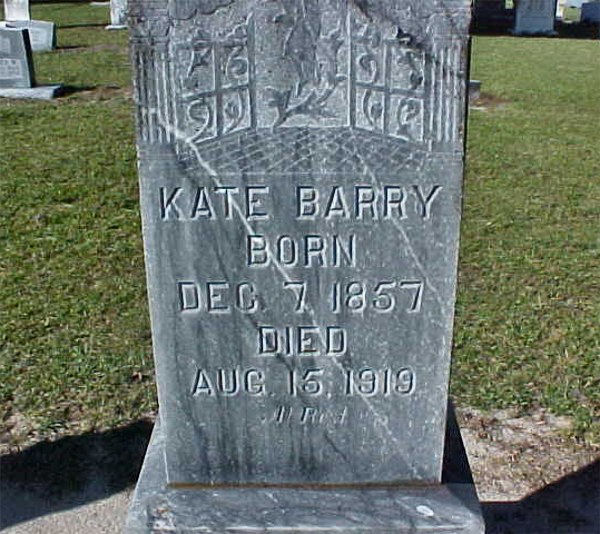 Kate Barry Gravestone Photo