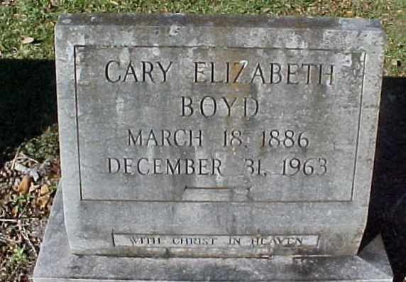 Cary Elizabeth Cauthen Boyd Gravestone Photo