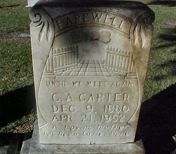 C. A. Carter Gravestone Photo