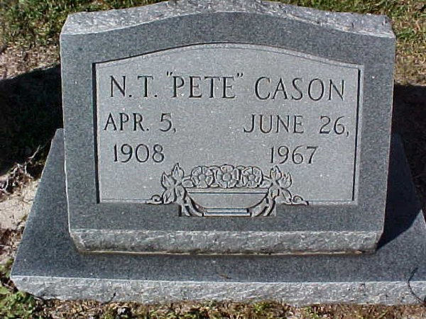 N. T. Cason Gravestone Photo
