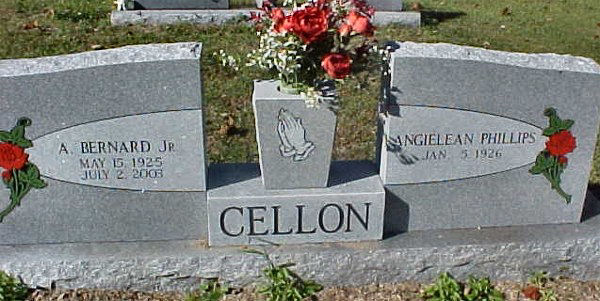 A. Bernard & Angielean Phillips Cellon Gravestone Photo