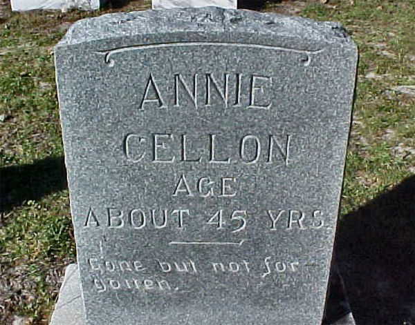 Annie Cellon Gravestone Photo