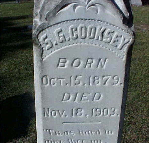 S.G. Cooksey Gravestone Photo