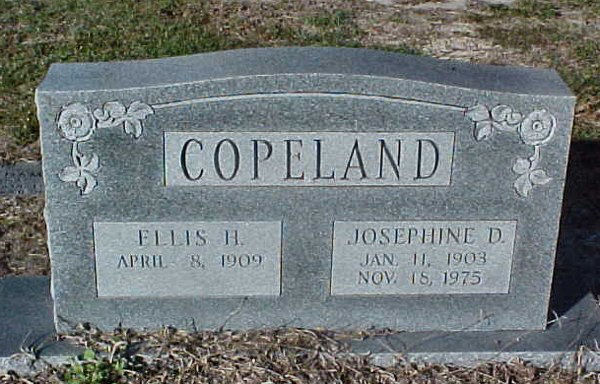Ellis H. & Josephine D. Copeland Gravestone Photo
