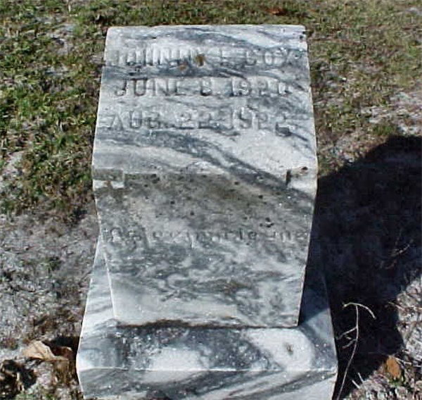Johnnie Cox Gravestone Photo