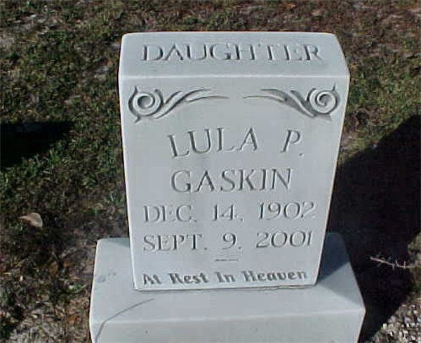 Laula P. Gaskins Gravestone Photo