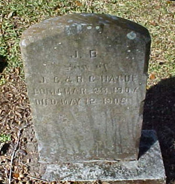 J.B. Hardee Gravestone Photo