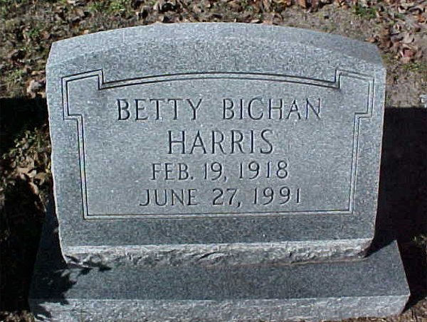 Betty Bichan Harris Gravestone Photo