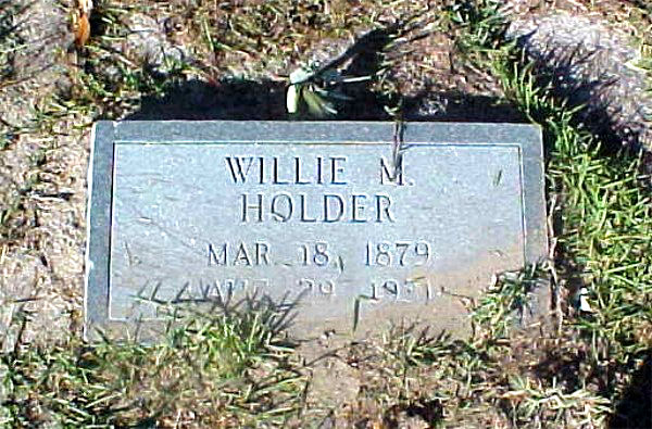 Willie M. Holder Gravestone Photo