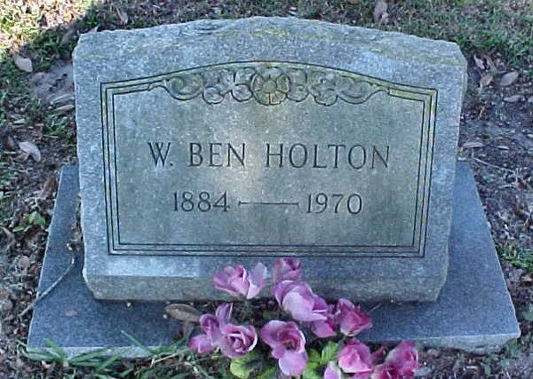 W. Ben Holder Gravestone Photo