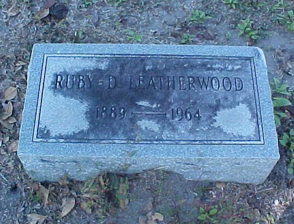 Ruby D. Leatherwood Gravestone Photo