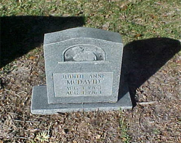 Judith Ann McDavid Gravestone Photo