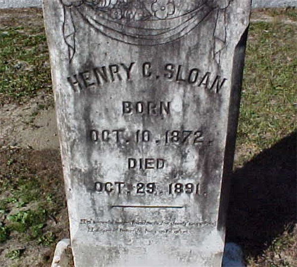 Henry C. Sloan Gravestone Photo