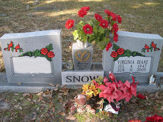 Virginia Diane Starling Snow Gravestone Photo