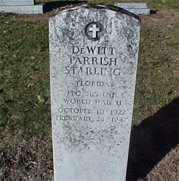 DeWitt  Parrish Starling Gravestone Photo