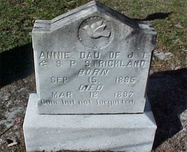 Annie Strickland Gravestone Photo