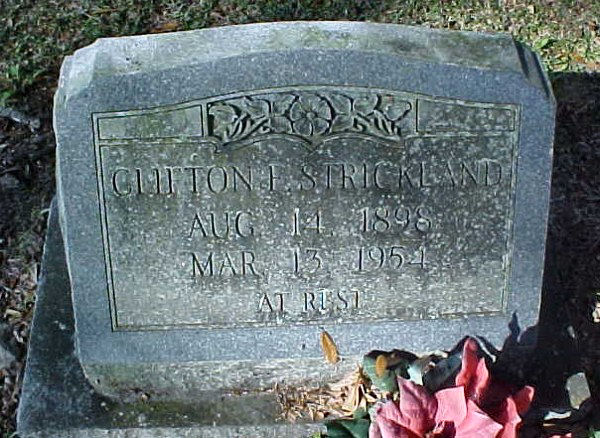 Clifton  E. Strickland Gravestone Photo