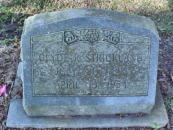Clyde  R. Strickland Gravestone Photo