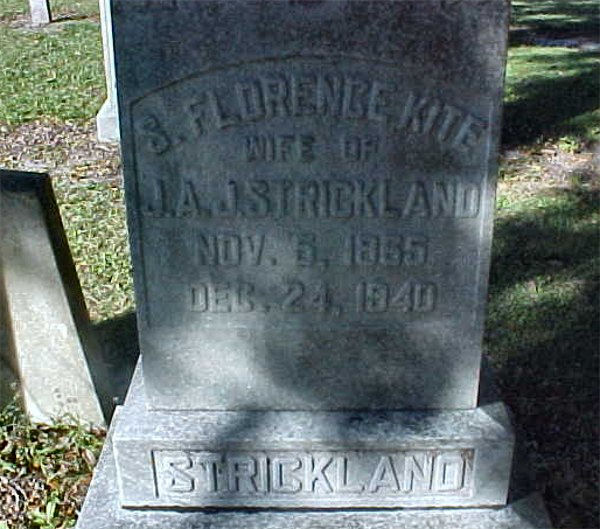 S. Florence Kite Strickland Gravestone Photo