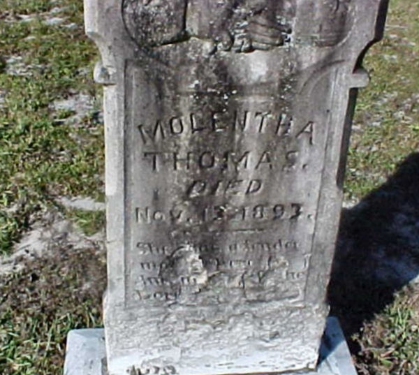 Molentha Thomas Gravestone Photo