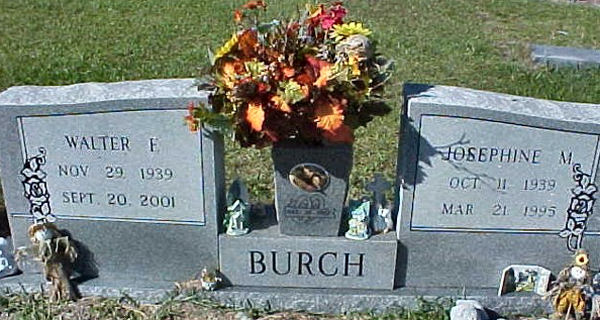 Walter F. & Josephine M. Bunch Gravestone Photo