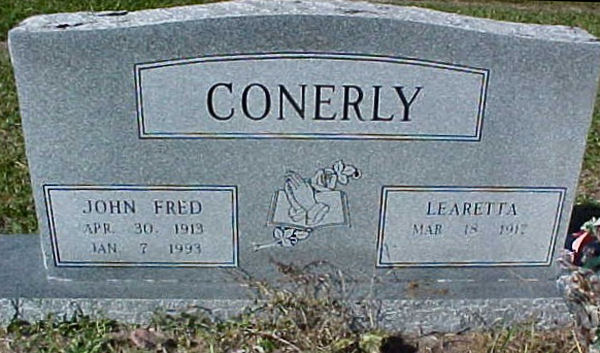 John Fred & Learetta Conerly Gravestone Photo