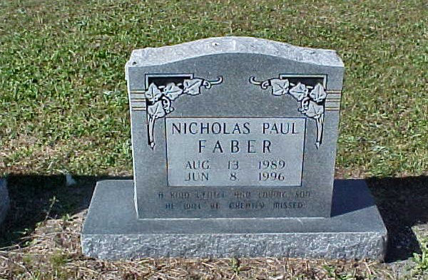  Nicholas Paul Faber Gravestone Photo