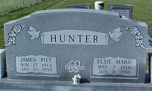 James Pitt & Elsie Marie Hunter Gravestone Photo