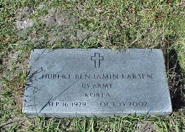 Hubert Benjamin Larsen Gravestone Photo