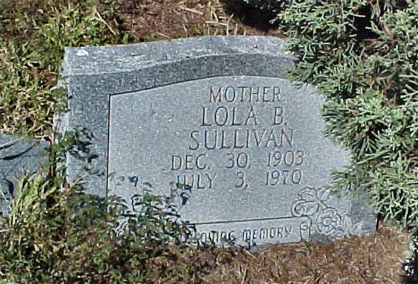 Lola B. Sullivan Gravestone Photo