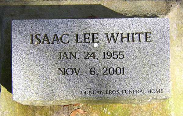 Isaac Lee White Gravestone Photo