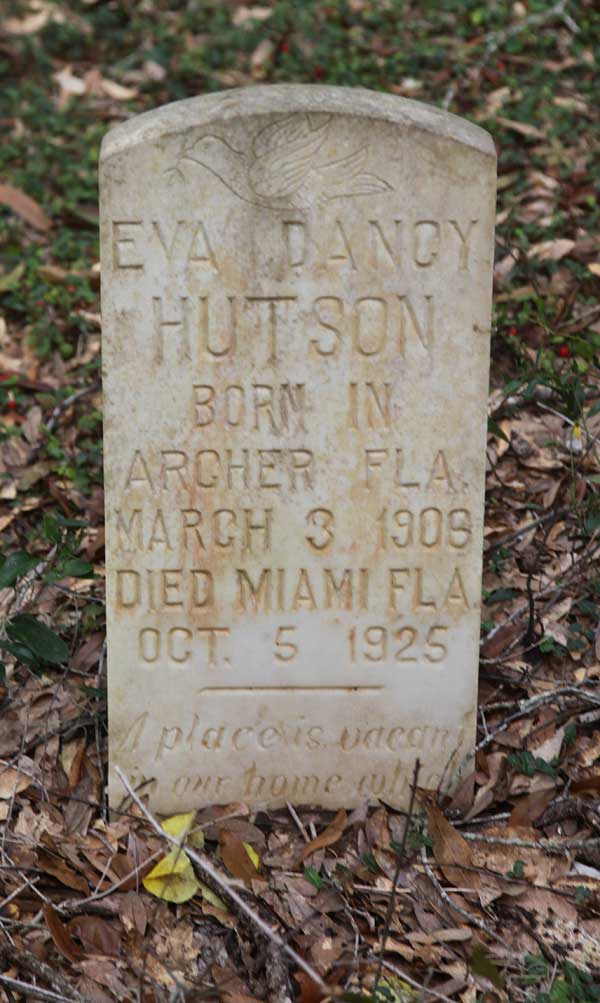 Eva Dancy Hutson Gravestone Photo