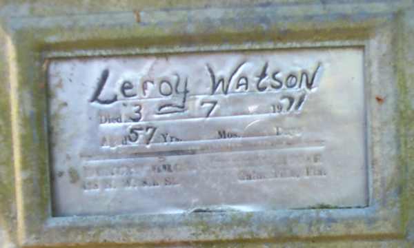 Leroy Watson Gravestone Photo