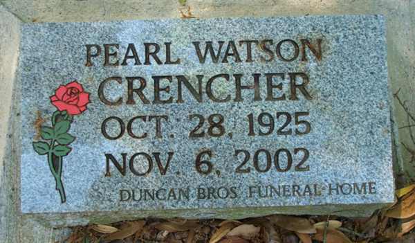 Pearl Watson Crencher Gravestone Photo