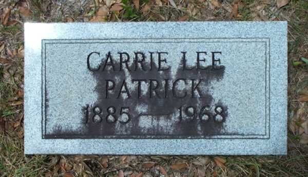 Carrie Lee Patrick Gravestone Photo