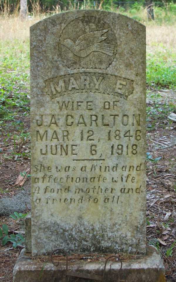 Mary E. Carlton Gravestone Photo