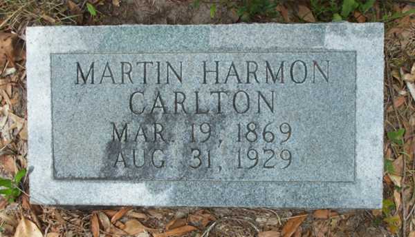 Martin Harmon Carlton Gravestone Photo