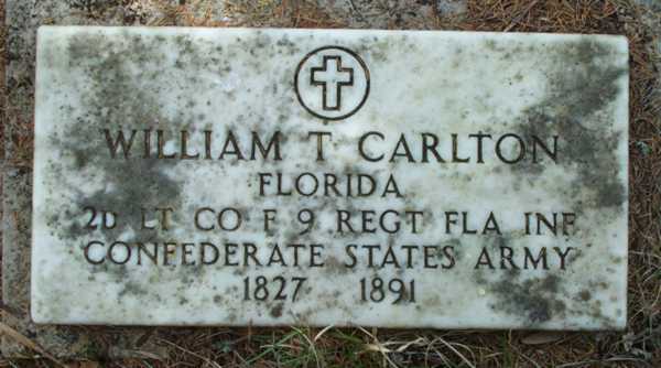 William T. Carlton Gravestone Photo