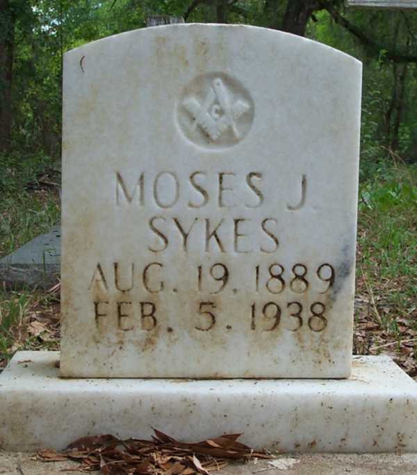 Moses J. Sykes Gravestone Photo