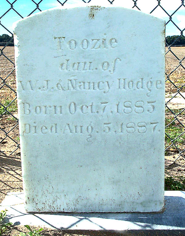 Toozie Hodge Gravestone Photo