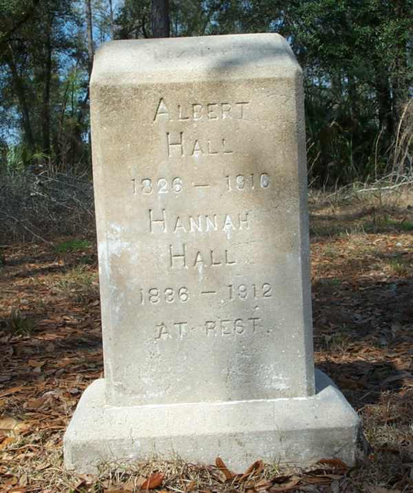 Albert & Hannah Hall  Gravestone Photo