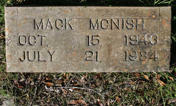 MACK McNISH Gravestone Photo
