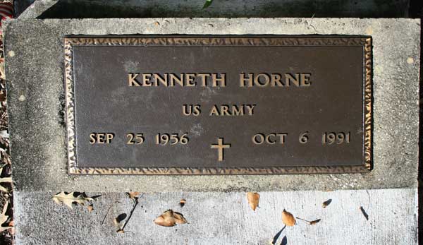 KENNETH HORNE Gravestone Photo