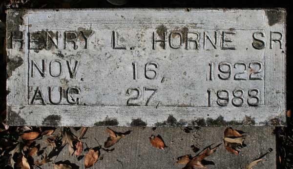 HENRY LEROY HORNE Gravestone Photo