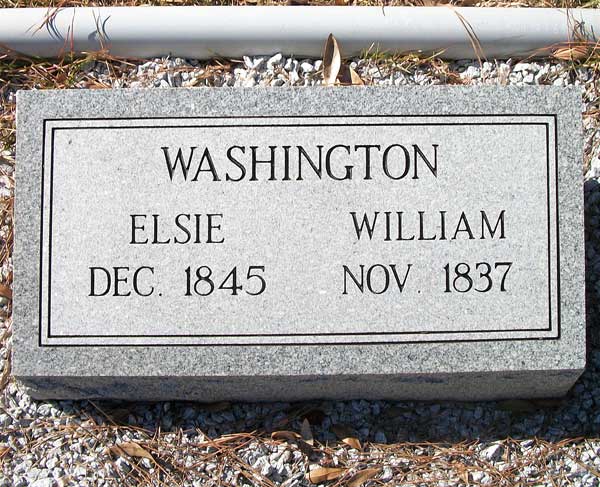 WILLIAM & ELSIE WASHINGTON Gravestone Photo