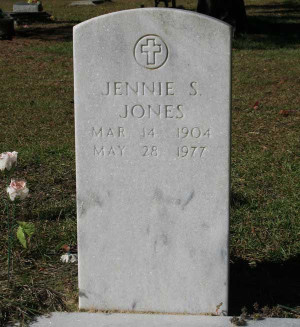 JENNIE S. JONES Gravestone Photo